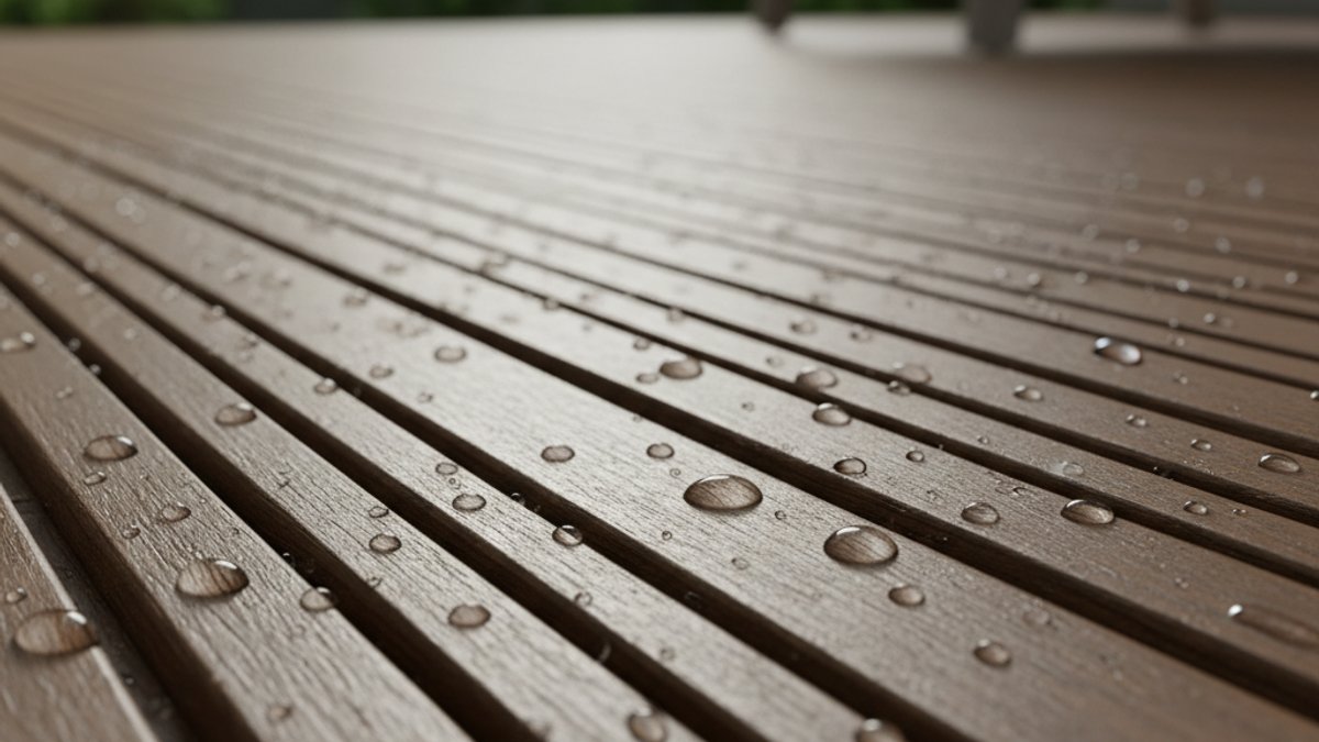Cận cảnh bề mặt gỗ nhựa WPC chống thấm, chống trượt