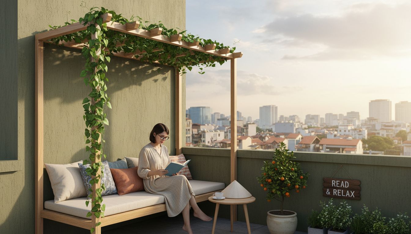 Biến Ban Công Nhỏ Thành 'Resort Mini': 5 Ý Tưởng Sáng Tạo Với Gỗ Nhựa Ngoài Trời - Minh họa 5