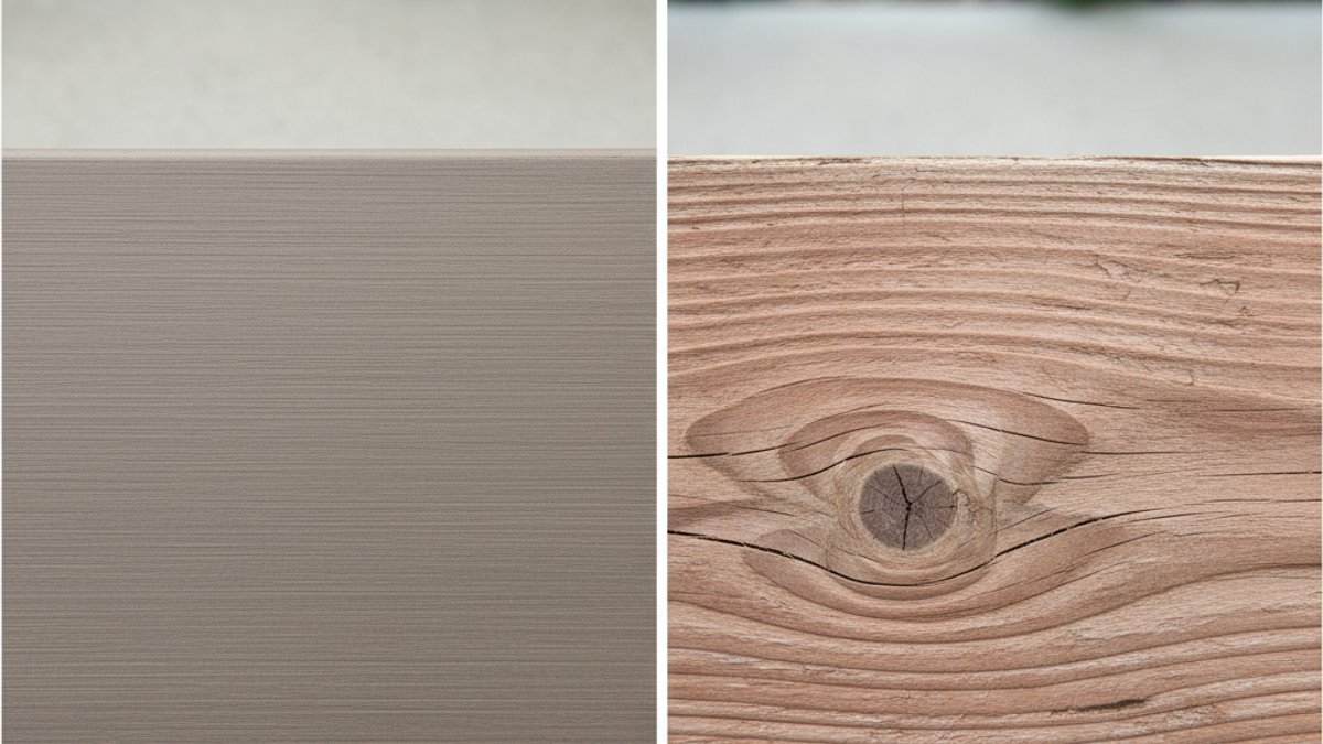 So sánh kết cấu bề mặt gỗ nhựa WPC và gỗ tự nhiên