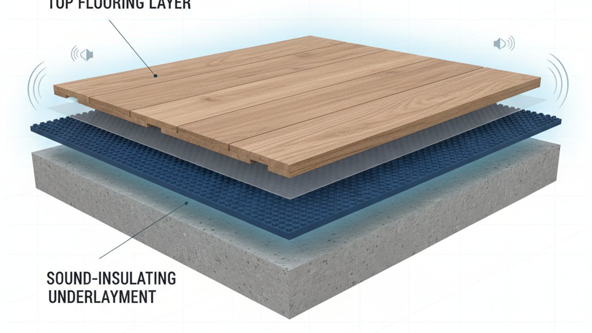 Cấu tạo sàn gỗ cách âm và lớp lót giảm tiếng ồn
