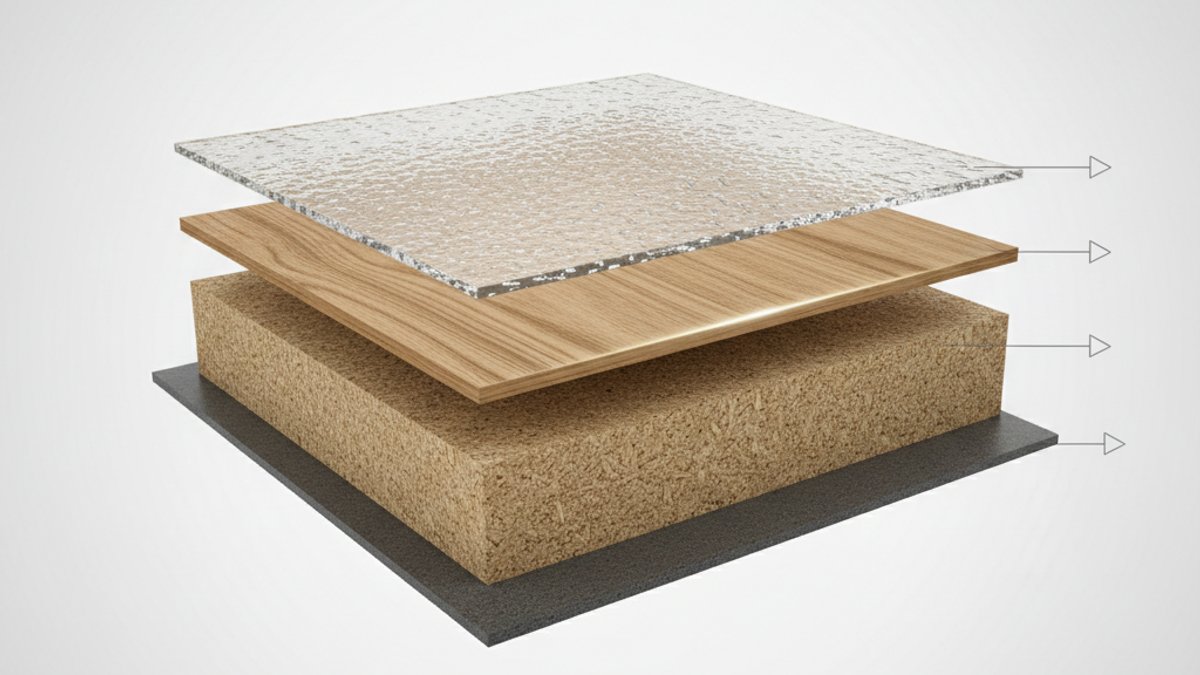 Sơ đồ cấu tạo 4 lớp sàn gỗ công nghiệp