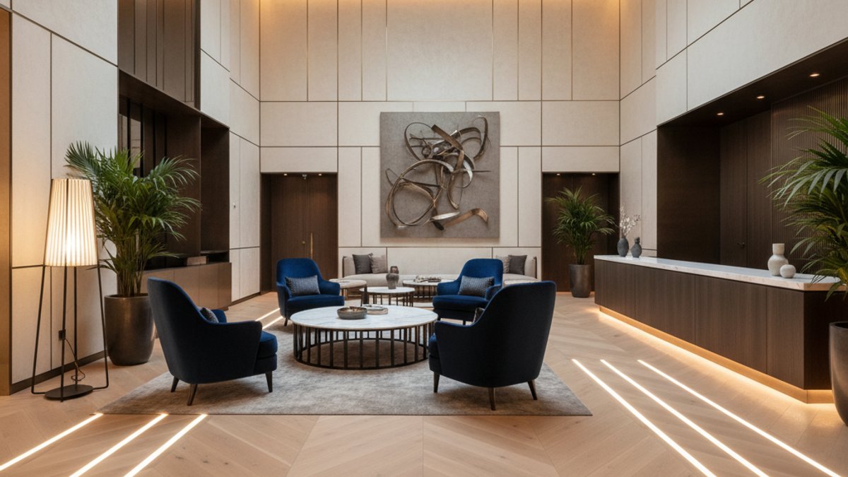 Không gian nội thất cao cấp với sàn gỗ LED từ Vua Gỗ