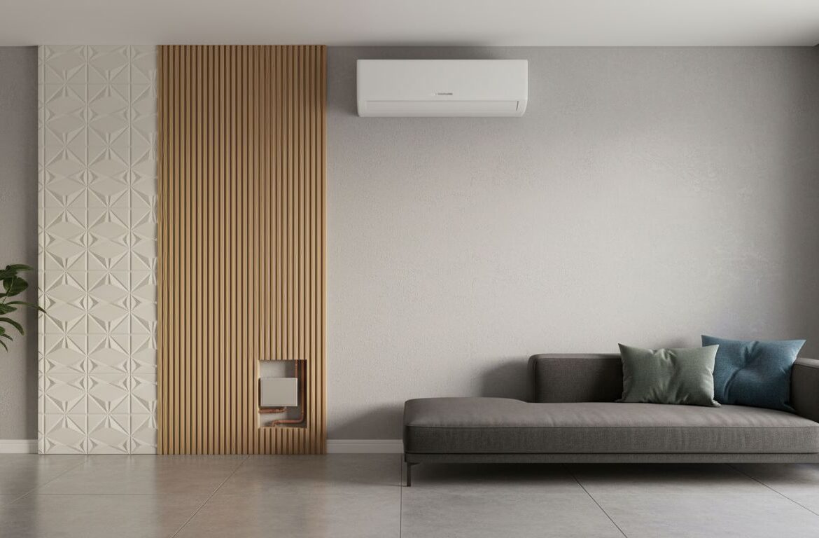 Giải Pháp Che Ống Đồng Điều Hòa, Hộp Kỹ Thuật Tinh Tế Bằng Tấm Ốp, Lam Sóng