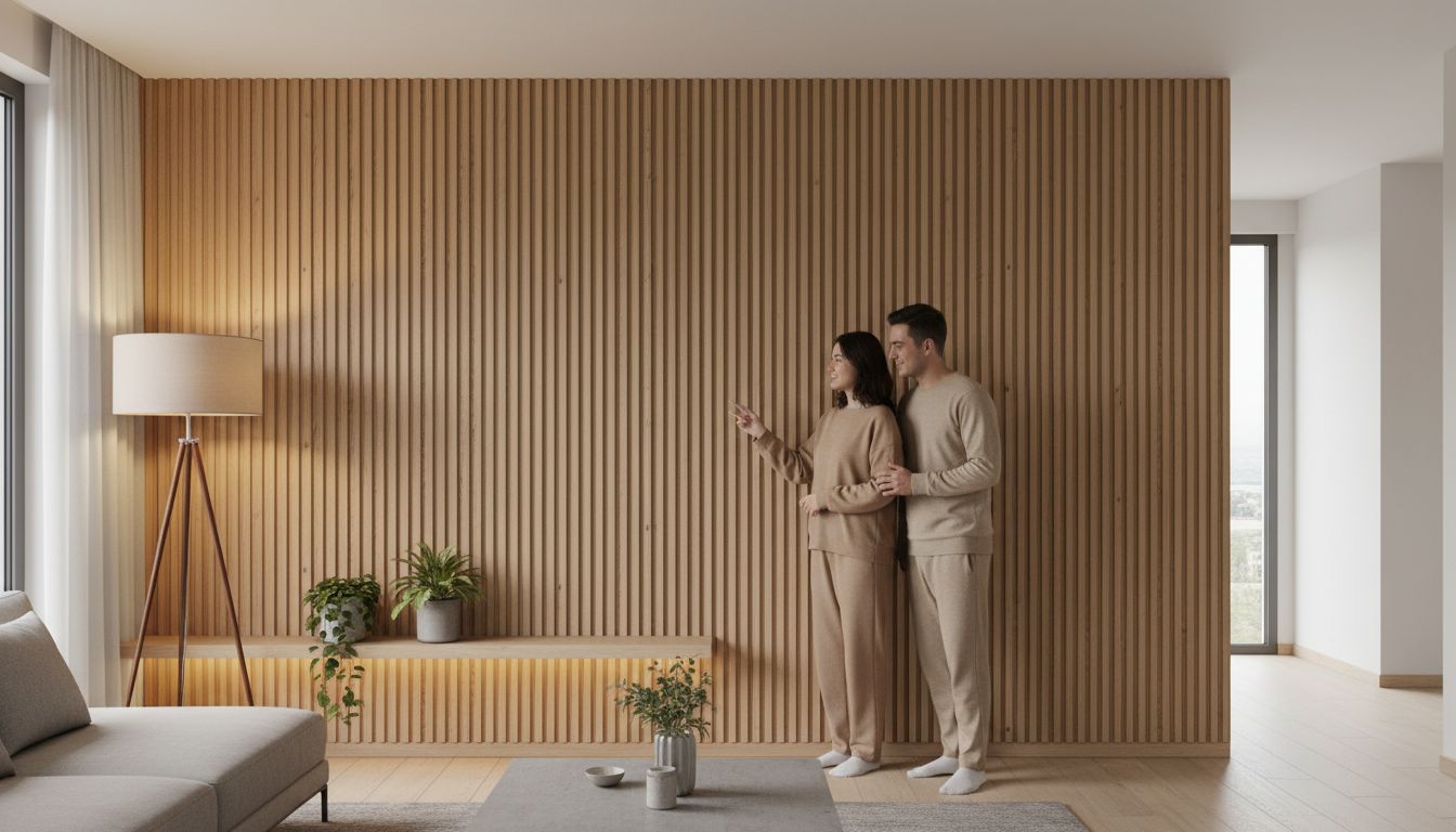 Giải Pháp Che Ống Đồng Điều Hòa, Hộp Kỹ Thuật Tinh Tế Bằng Tấm Ốp, Lam Sóng - Minh họa 2