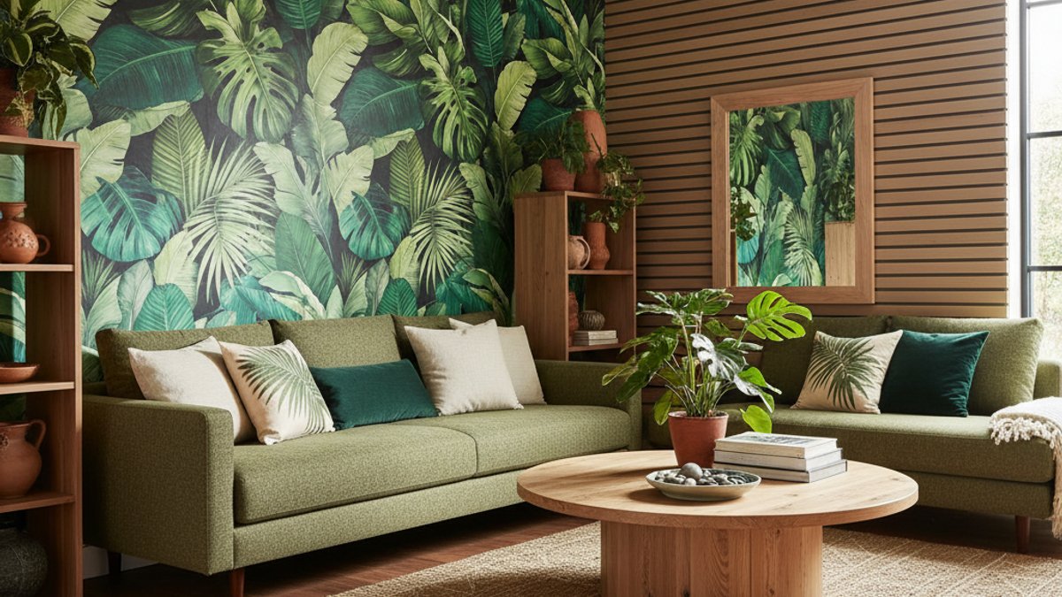 Xu hướng giấy dán tường 3D họa tiết thiên nhiên