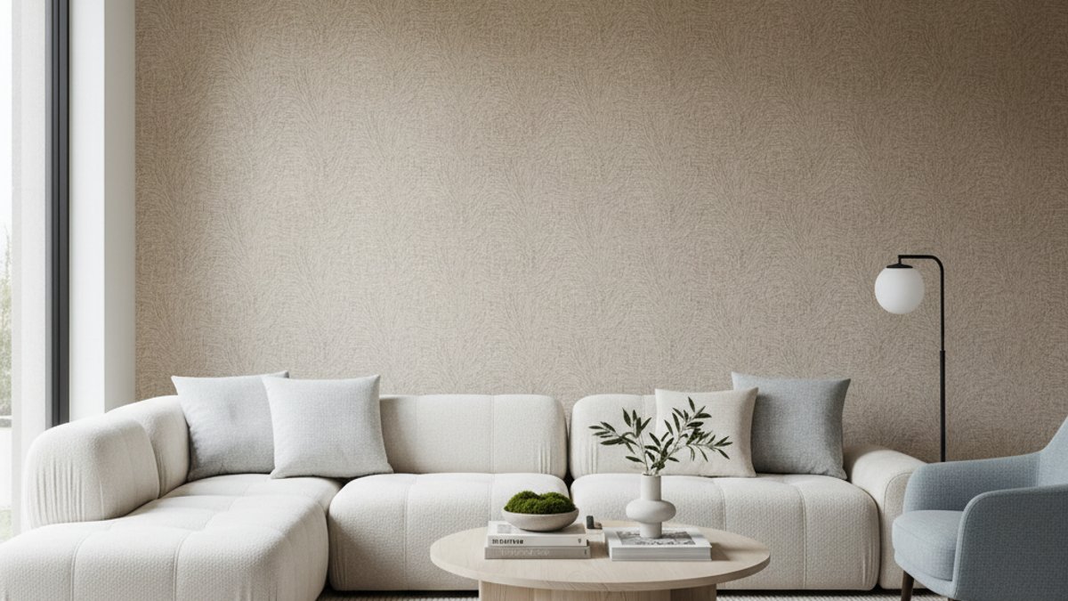 Phối hợp giấy dán tường màu trung tính và ánh sáng tự nhiên