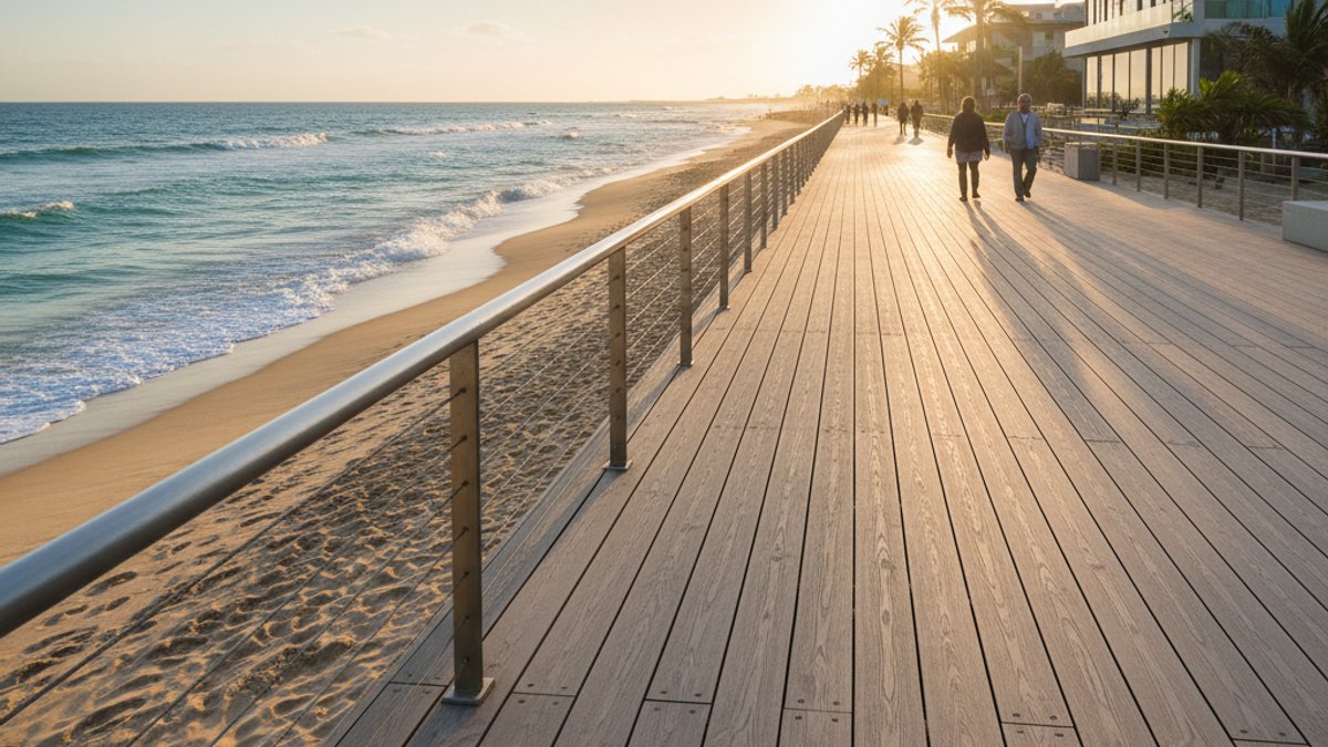 Lối đi gỗ nhựa WPC ven biển chống muối mặn