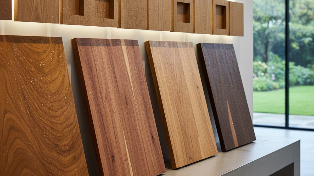 Mẫu gỗ teak cedar chống ẩm