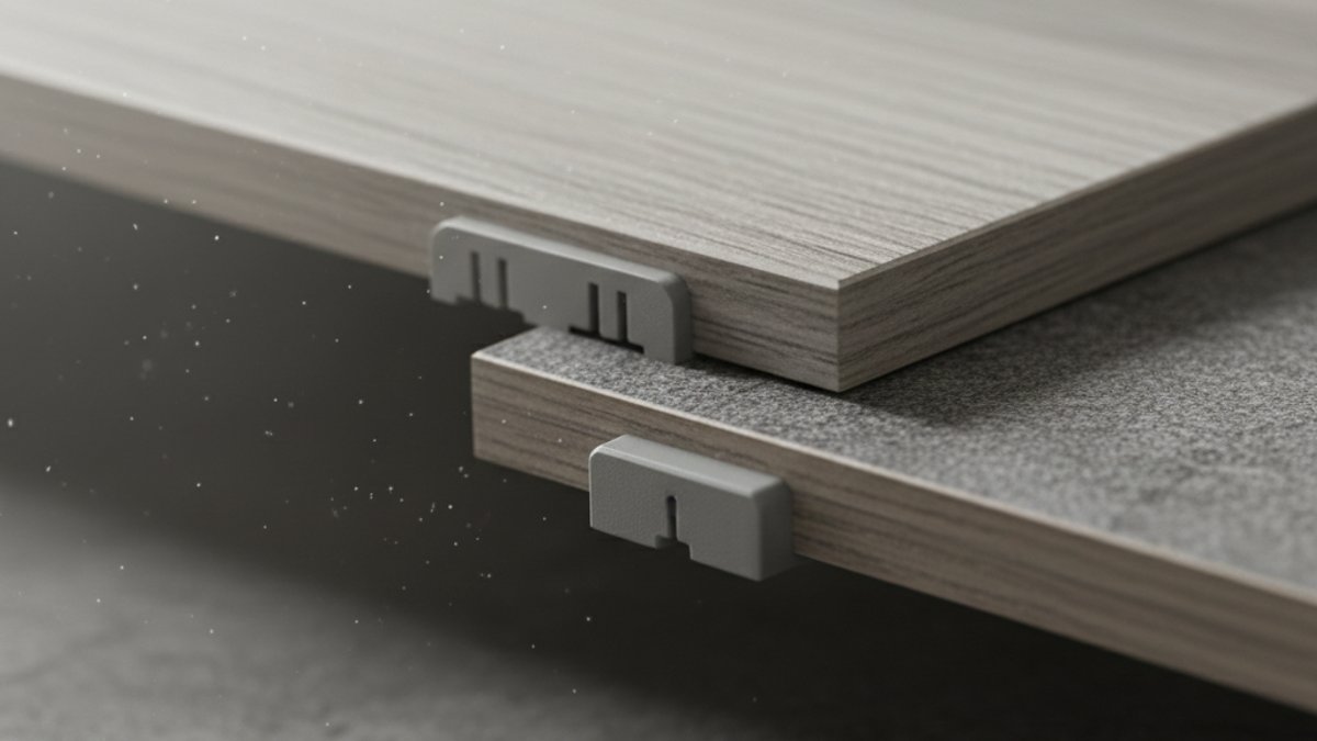 Chi tiết hèm khóa chặt chẽ của sàn nhựa