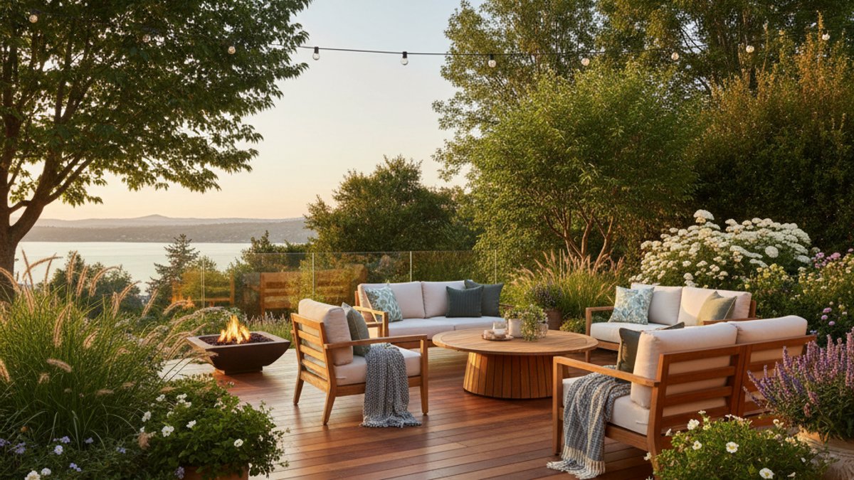 Không gian sống ngoài trời với gỗ đẹp