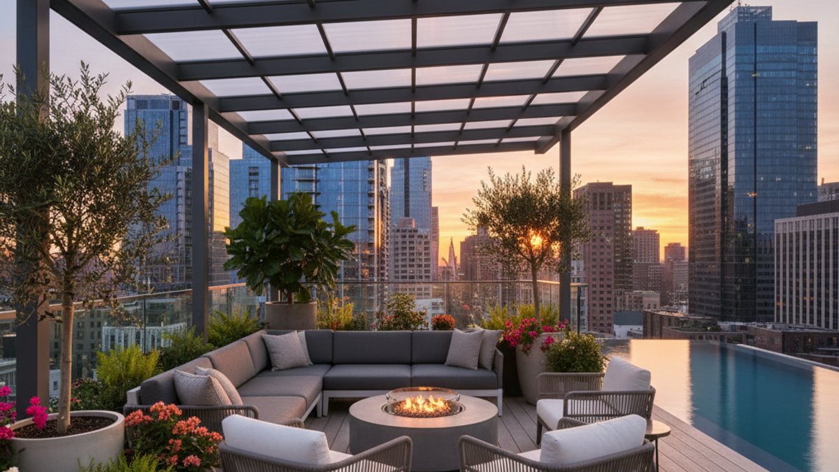 Mái che polycarbonate cho sân thượng và hiên nhà