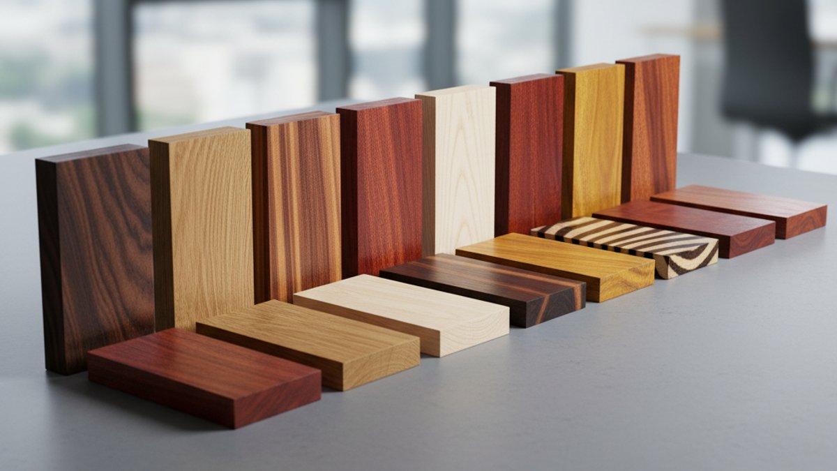 Mẫu gỗ tự nhiên của các loại Óc Chó, Sồi, Gõ Đỏ