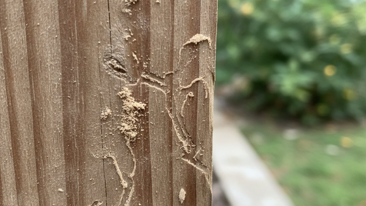 Gỗ bị mối mọt tấn công