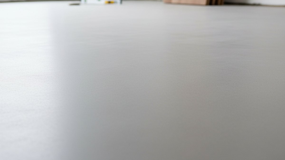 Cận cảnh nền bê tông đã được làm phẳng, sạch sẽ