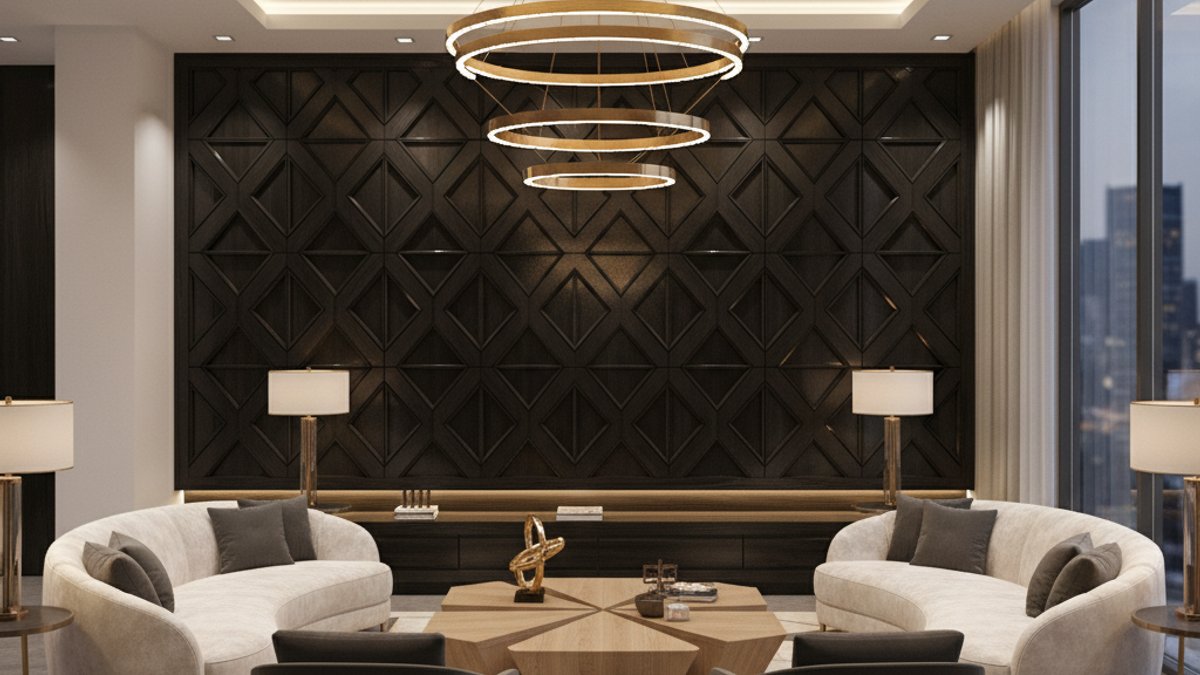 Thiết kế nội thất Luxury Contemporary với gỗ bóng