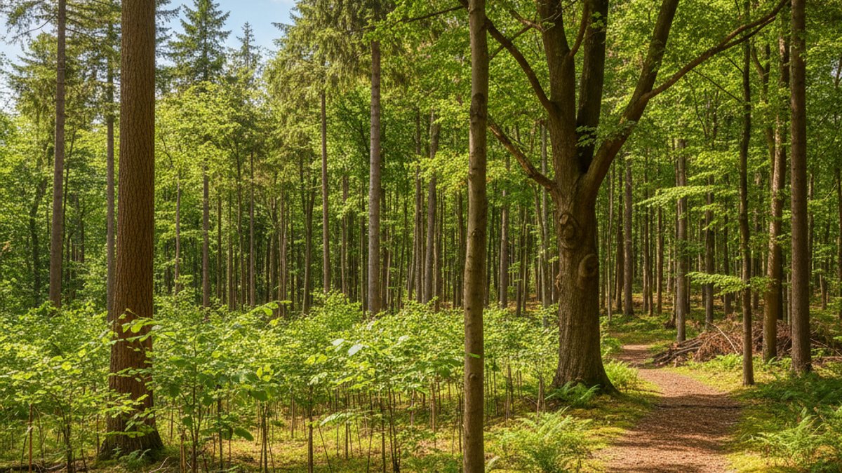 Cảnh rừng được trồng và quản lý bền vững