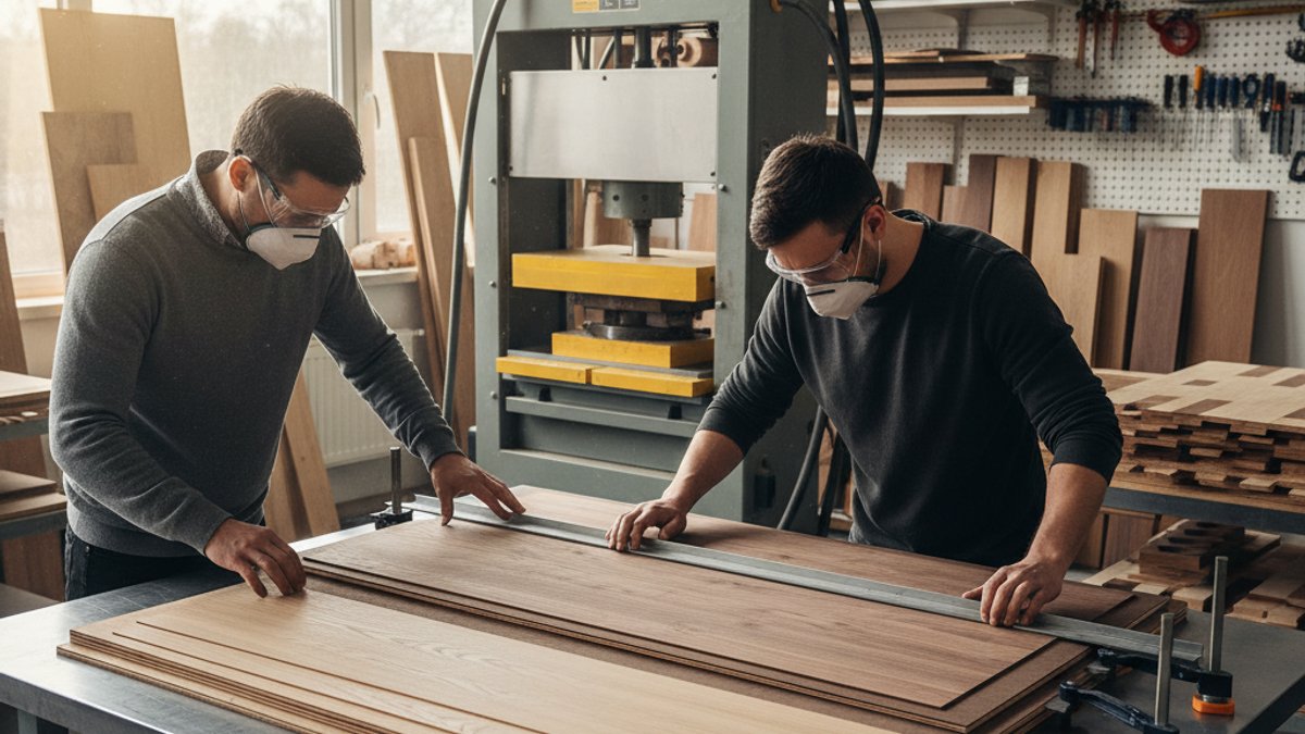 Dây chuyền sản xuất sàn gỗ kỹ thuật chuyên nghiệp