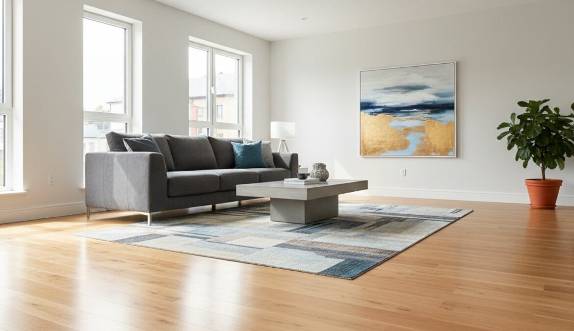 Sàn gỗ công nghiệp vân gỗ tự nhiên được lắp đặt hoàn hảo