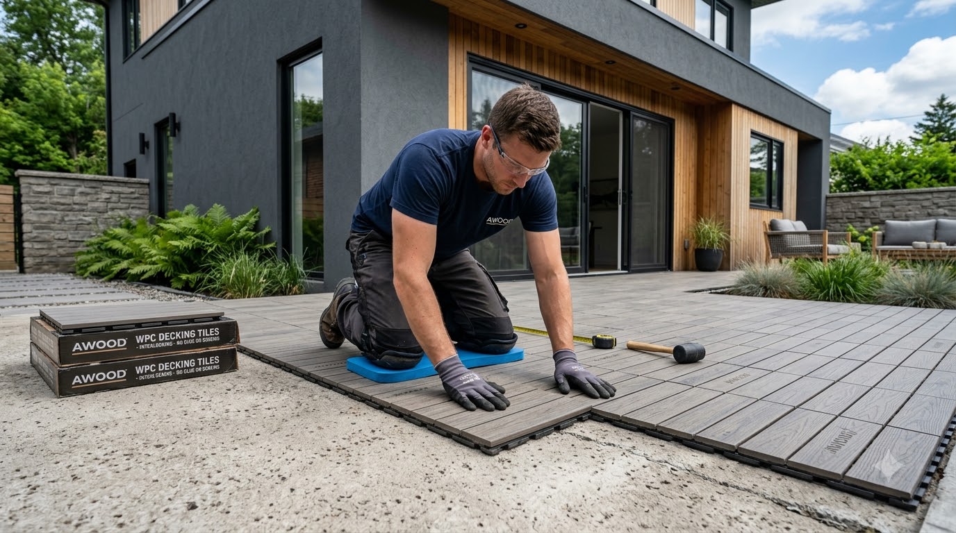 Lắp đặt vỉ gỗ Awood ngoài trời