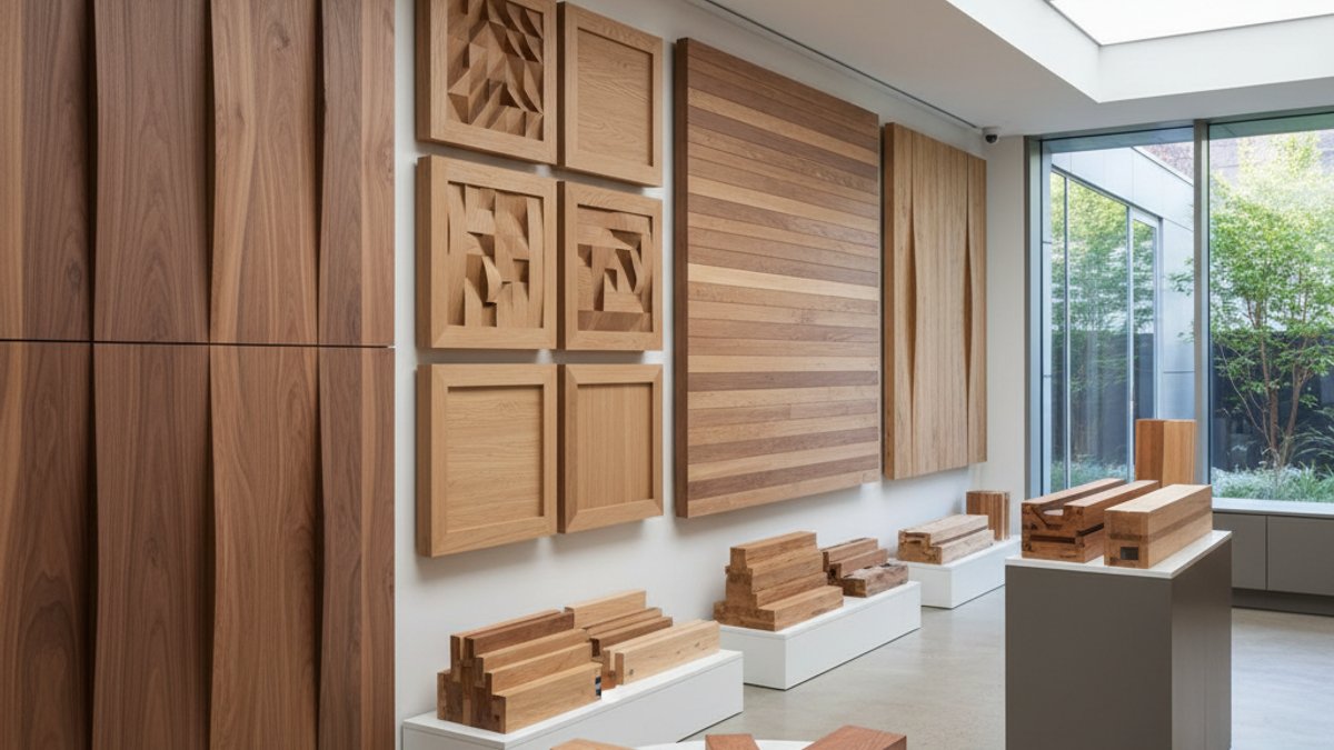 Trưng bày các mẫu gỗ ốp tường đa dạng của Vua Gỗ
