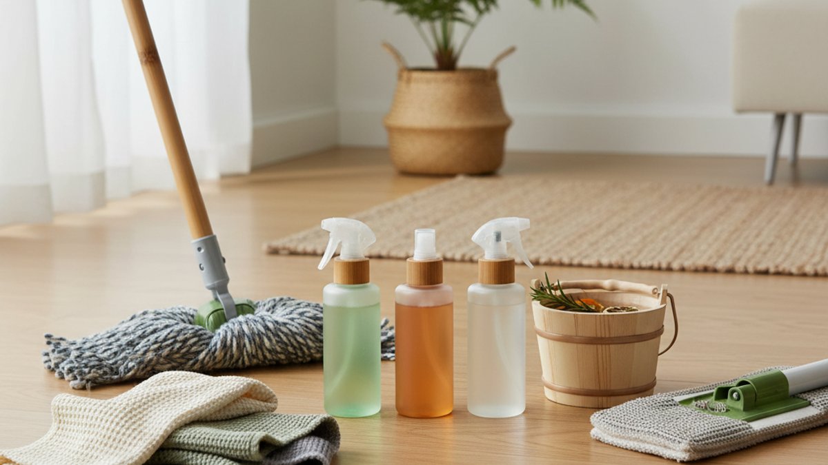 Nước lau sàn và dụng cụ vệ sinh sàn gỗ