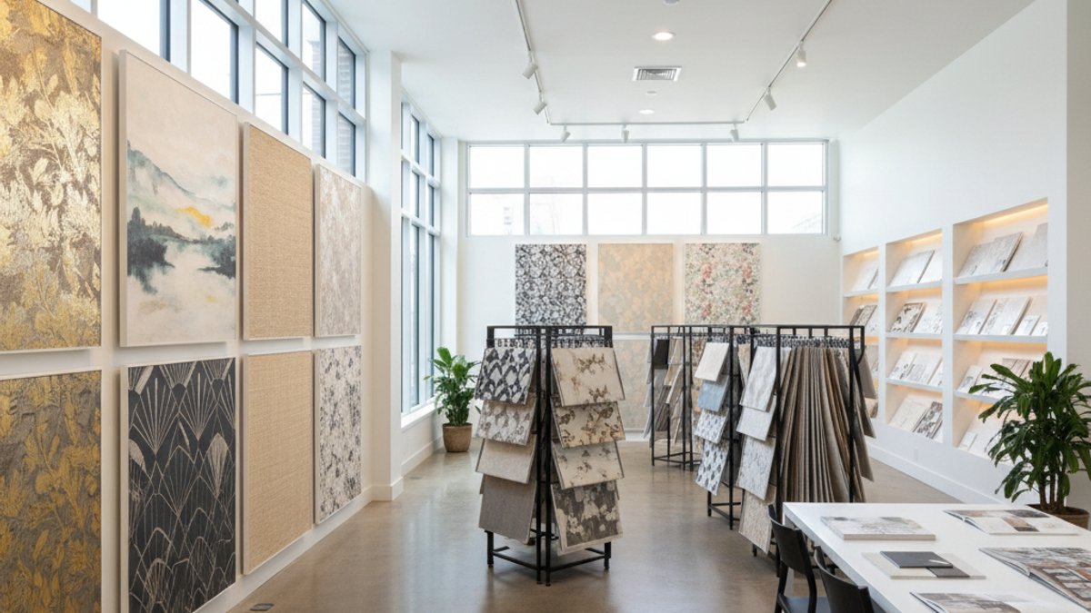 Showroom trưng bày đa dạng mẫu giấy dán tường cao cấp