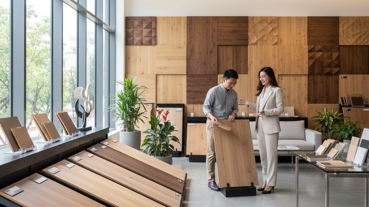 Showroom Vua Gỗ tư vấn khách hàng