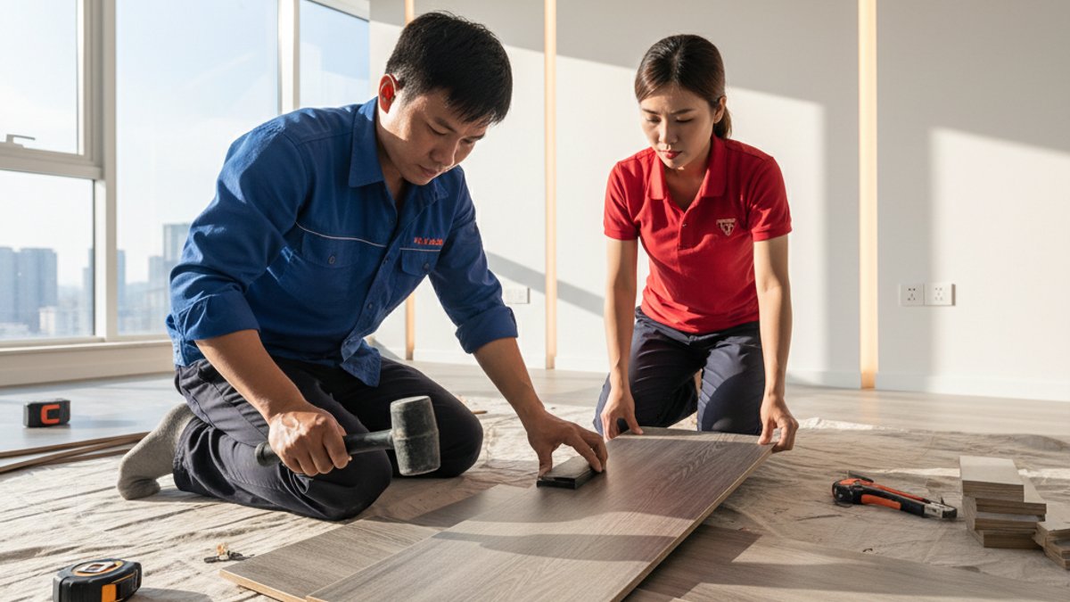 Quy trình thi công sàn gỗ công nghiệp chống cháy tại căn hộ