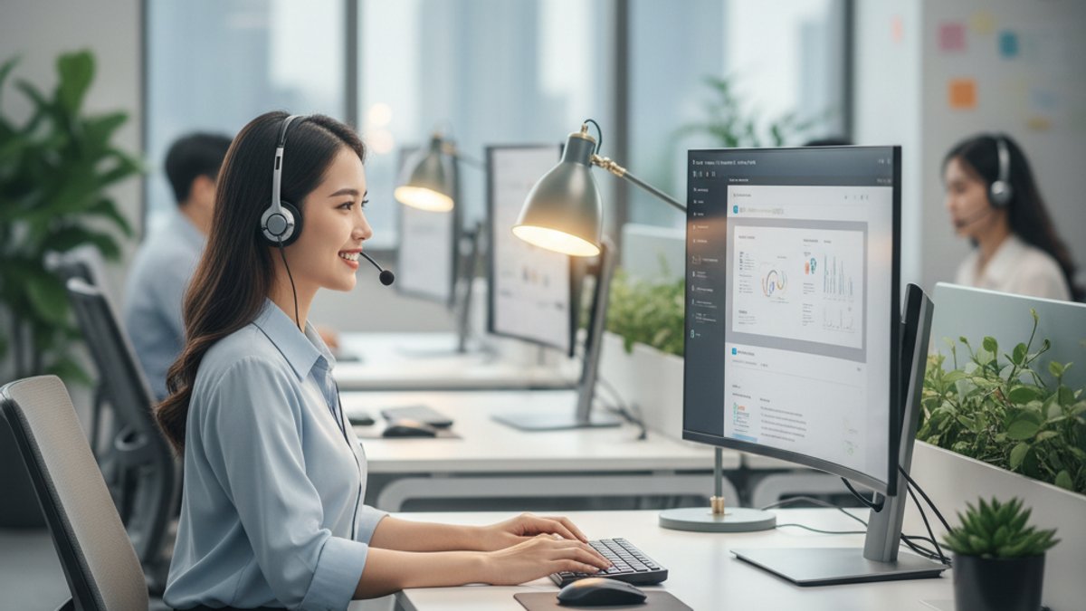 Tổng đài viên Vua Gỗ hỗ trợ khách hàng qua điện thoại