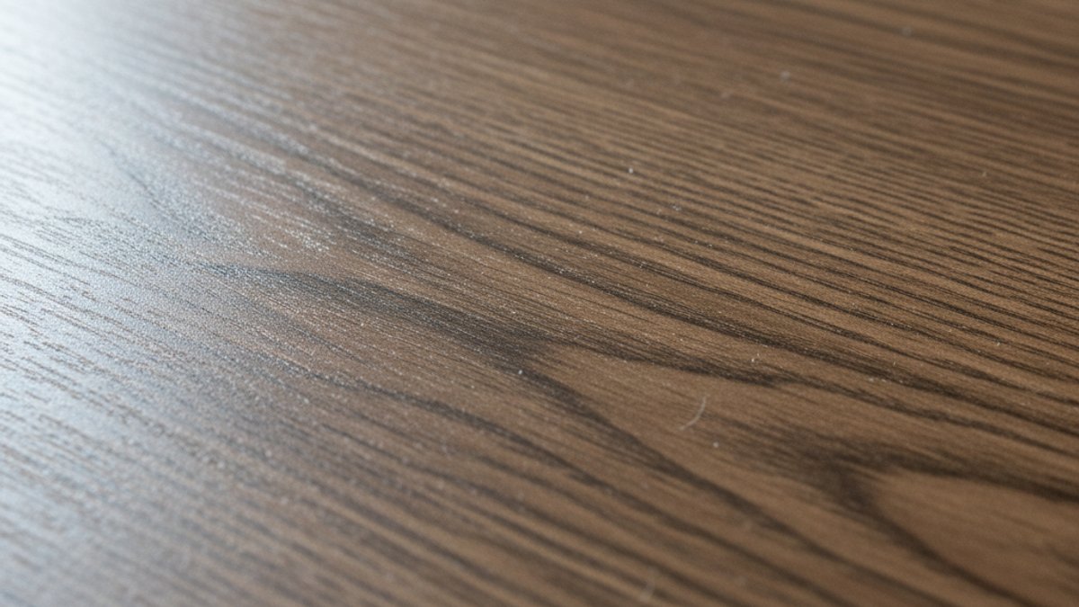 Lớp vân gỗ và lớp phủ chống mài mòn sàn công nghiệp