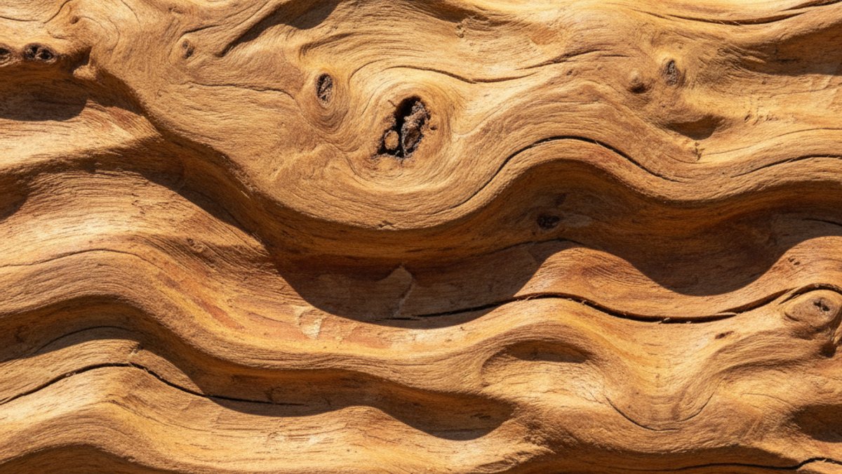 Cận cảnh vân gỗ tự nhiên với các đường nét độc đáo